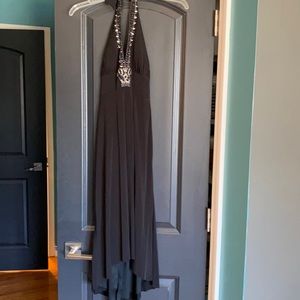 Black halter dress